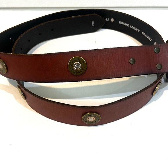 Nocona Men's Shotgun Shell Concho Bullet Leather Belt with Brass Buckle Cowboy - Picture 4 of 6